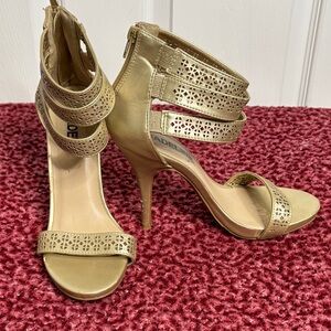 Gold Stiletto Sandals